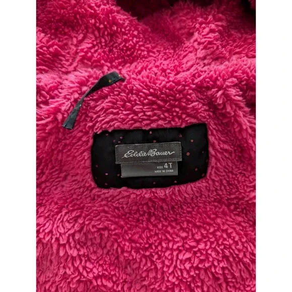 Eddie Bauer Kids Toddler Girls Classic Down Jacket Black Pink Sparkly Rainbow 4T - Picture 11 of 12